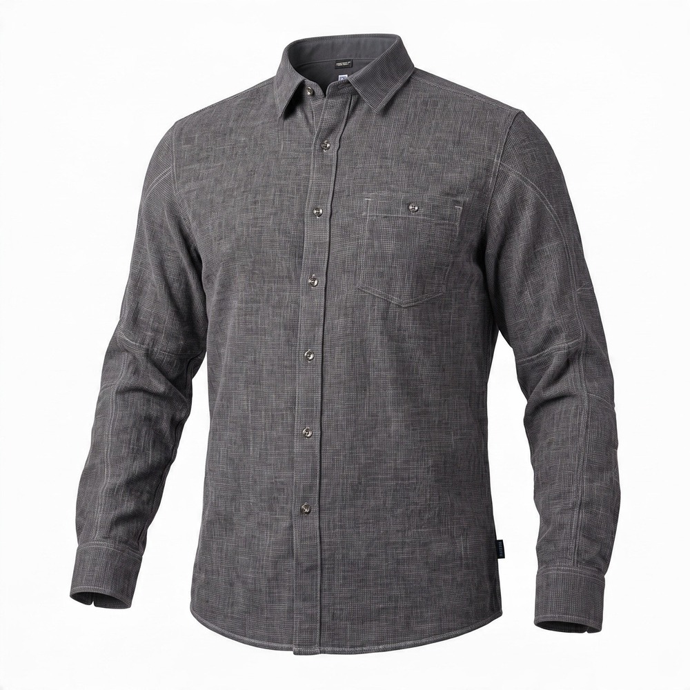 Kuhl Uproar Men's 5-Panel Long Sleeve Button Up Shirt 7211 Blue Gray Size M